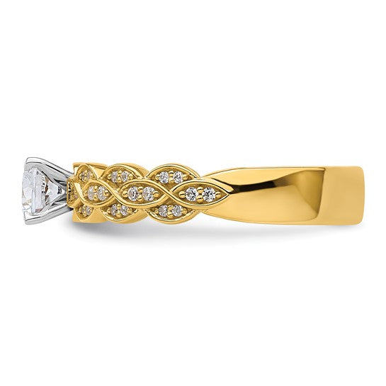 14K Diamond Peg Set Semi-Mount Engagement Ring