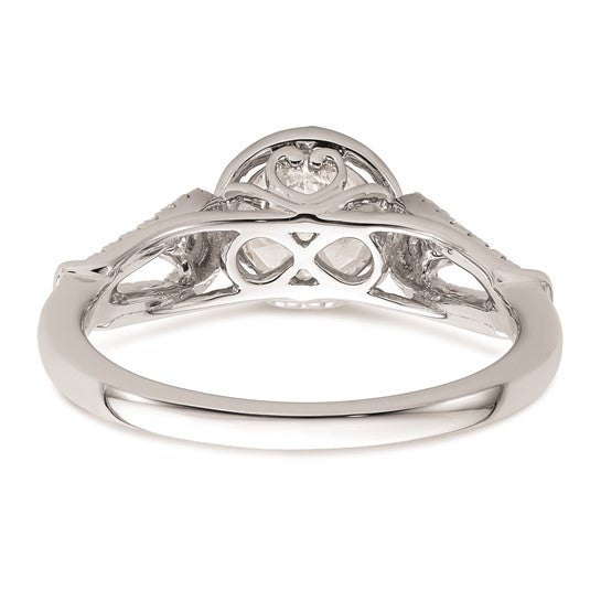 14K White Gold Diamond Semi-Mount Engagement Ring