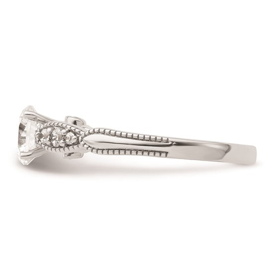 14k White Gold Diamond Semi-Mount Engagement Ring