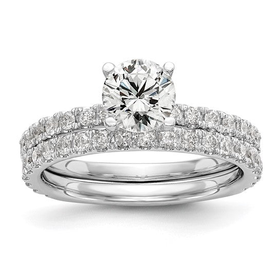 14K White Gold Lab Grown Diamond VS/SI GH, Semi-Mount Eng Ring