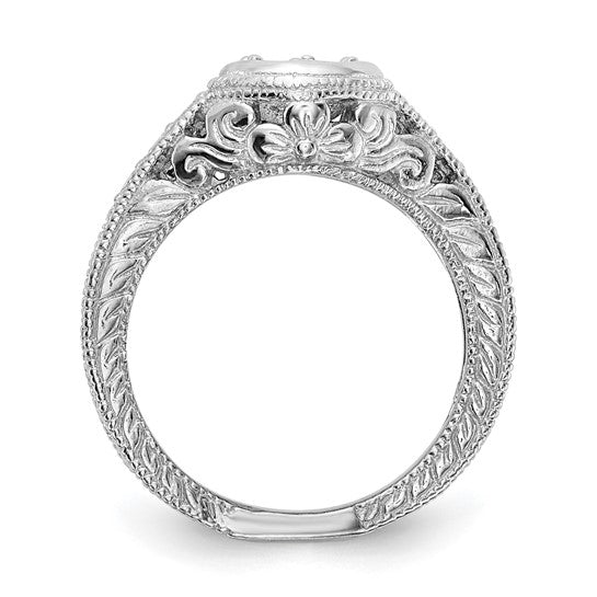 14K White Gold Lab Grown Diamond SI1/SI2, G H, Complete Engagement Ring