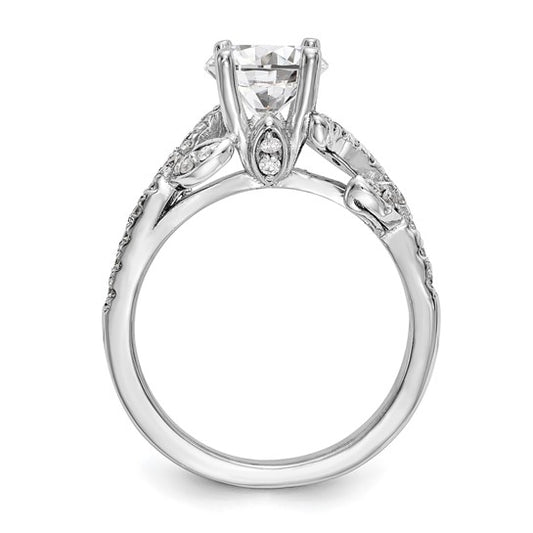 14K White Gold Lab Grown Diamond VS/SI GH, Semi-Mount Engagement Rin