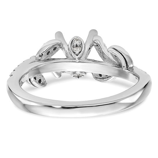 14K White Gold Lab Grown Diamond VS/SI GH, Semi-Mount Engagement Rin