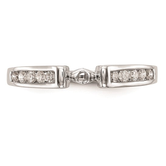 14K White Gold Peg Set 1/4 carat Channel-set Diamond Semi-mount Engagement Ring