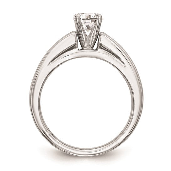 14K White Gold Peg Set 1 carat Channel-set Princess Diamond Semi-mount Engagement Ring