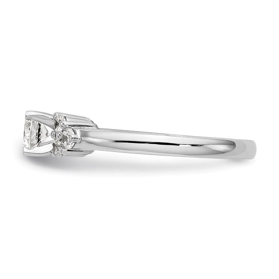 14K White Gold Lab Grown Diamond VS/SI GH, Peg Semi-mount Eng Ring
