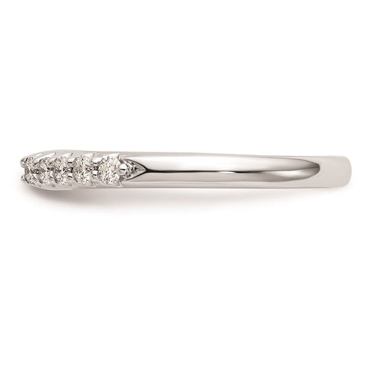 14K White Gold Peg Set 1/4 carat Diamond Semi-mount Engagement Ring