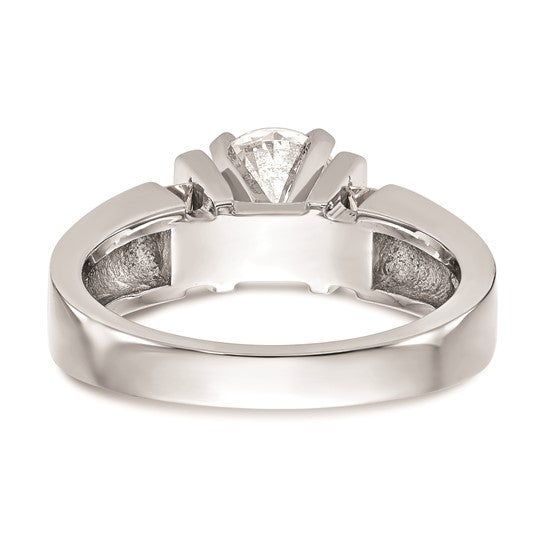 14K White Gold Peg Set 1/4 carat Channel-set Diamond Semi-mount Engagement Ring