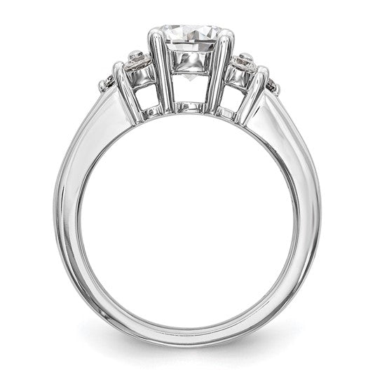 14K White Gold Lab Grown Diamond VS/SI GH, Semi-Mount Engagement Rin