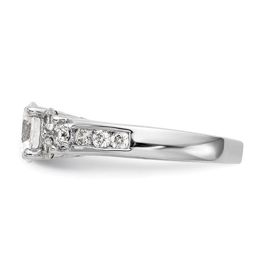 14K White Gold Lab Grown Diamond VS/SI GH, Semi-Mount Engagement Rin