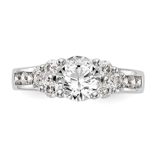 14K White Gold Lab Grown Diamond VS/SI GH, Semi-Mount Engagement Rin