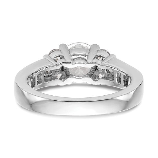 14K White Gold Lab Grown Diamond VS/SI GH, Semi-Mount Engagement Rin