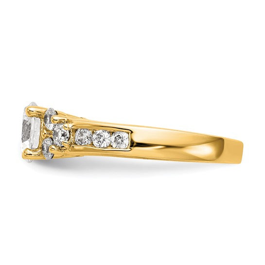 14K Gold Lab Grown Diamond VS/SI GH, Semi-Mount Engagement Ring