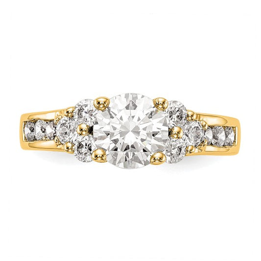 14K Gold Lab Grown Diamond VS/SI GH, Semi-Mount Engagement Ring