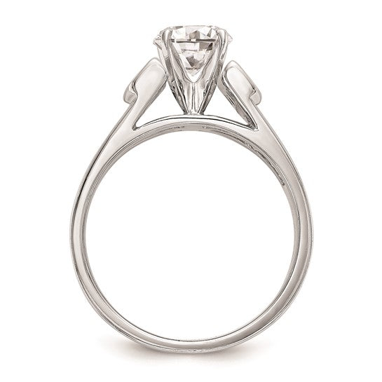 14K White Gold Peg Set 1/4 carat Channel-set Diamond Semi-mount Engagement Ring