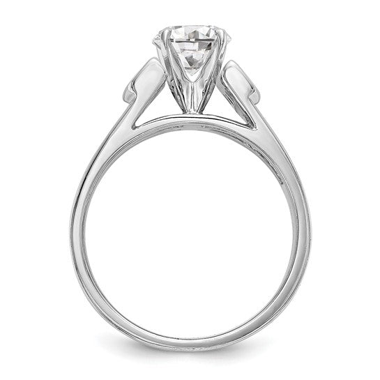 14K White Gold Lab Grown Diamond VS/SI GH, Peg Semi-mount Eng Ring