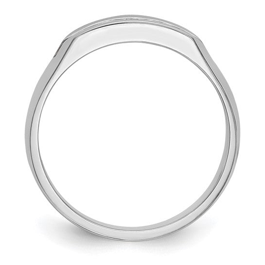 14K White Gold 5-Stone Diamond Men's Channel Band