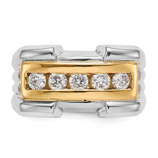 14ktt Lab Grown Diamond SI1/SI2, G H, Men's Band