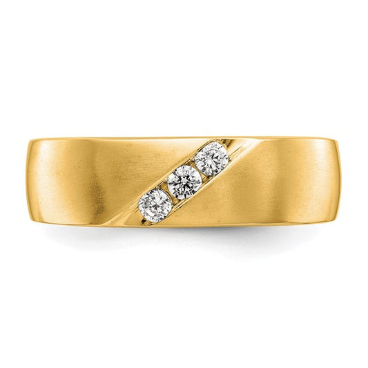True Origin 14K Men's 1/5 carat Lab Grown Diamond VS/SI D E F Band