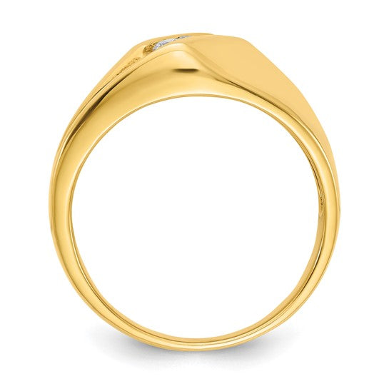 14k Diamond Mens Ring