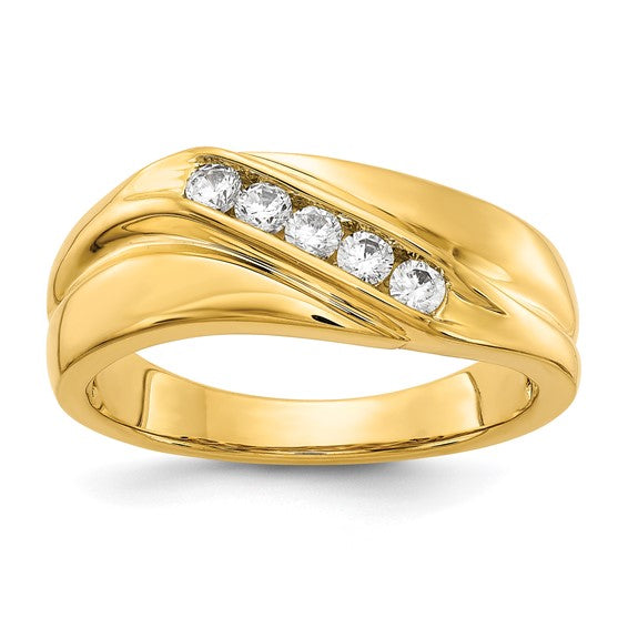 14k Diamond Mens Ring