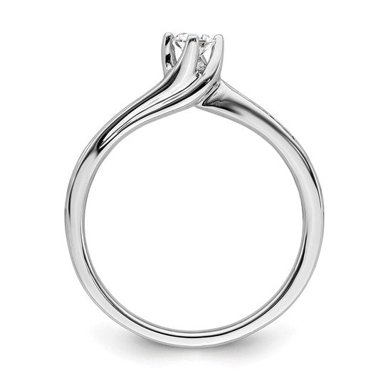 10k White Gold Diamond Engagement Ring