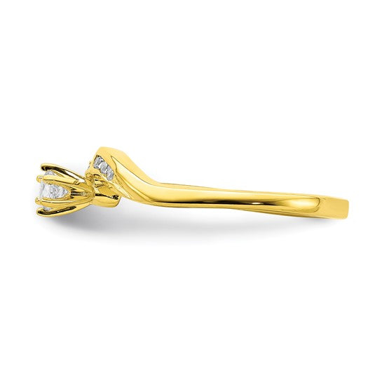 10k Yellow Gold Diamond Engagement Ring