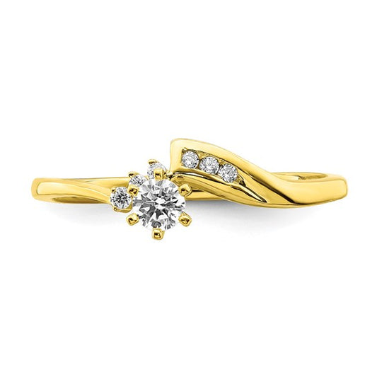 10k Yellow Gold Diamond Engagement Ring