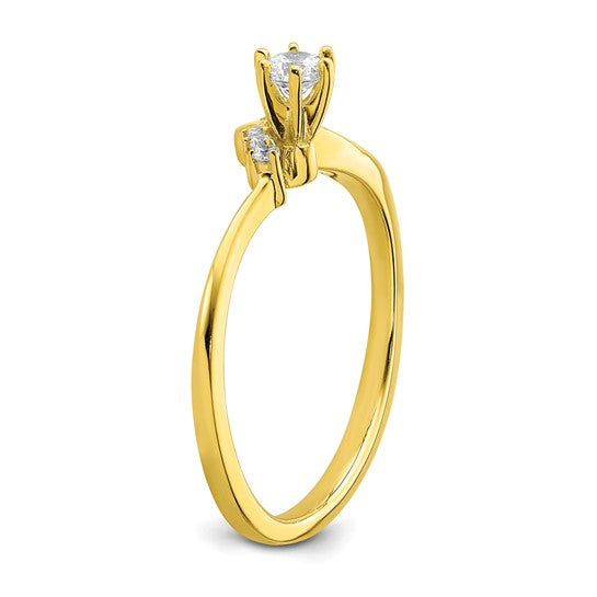 10k Yellow Gold Diamond Engagement Ring