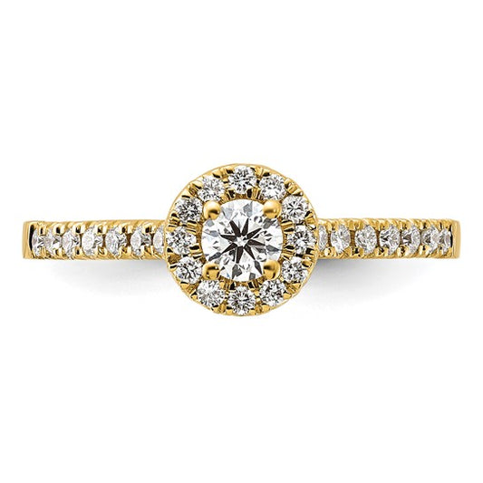 14K Eternal Promise Lab Grown Diamond Halo Complete Ring