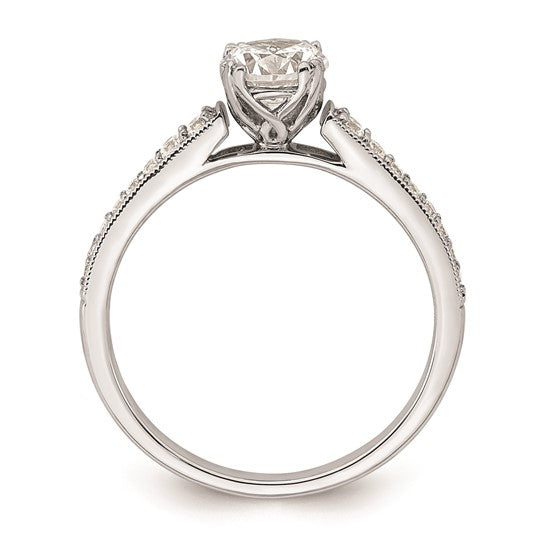 14K White Gold Vintage 1/2 carat Complete Diamond Engagement Ring