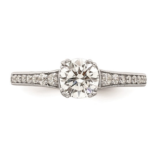 14K White Gold Vintage 1/2 carat Complete Diamond Engagement Ring