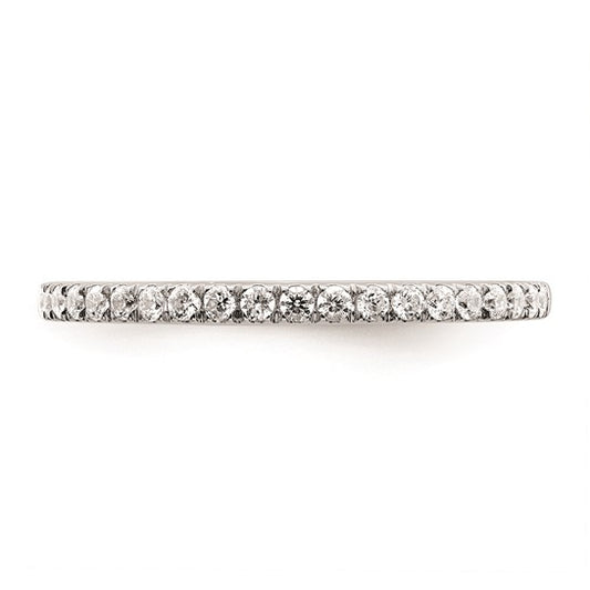 14k White Gold 1/4 carat Diamond Complete Wedding Band