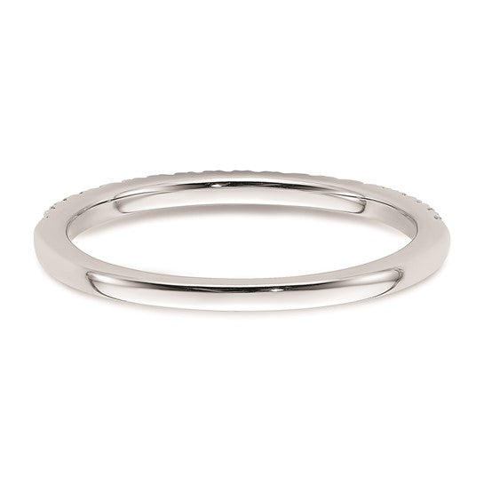 14k White Gold 1/4 carat Diamond Complete Wedding Band