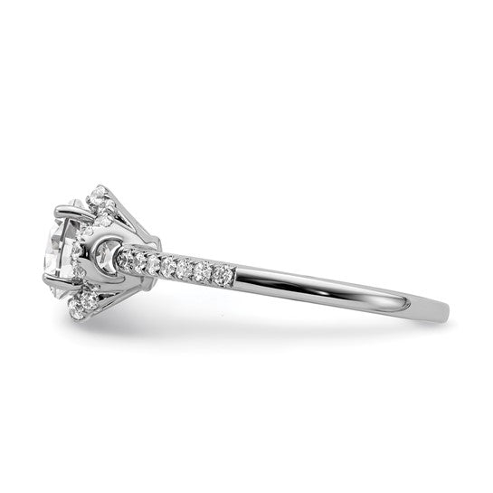 14K White Gold Lab Grown Diamond VS/SI GH, Round Semi-Mount Eng. Rin