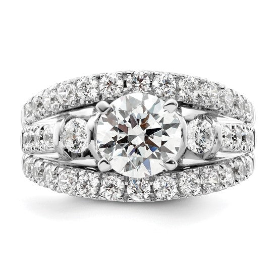 14K White Gold Lab Grown Diamond VS/SI GH, Semi-mount Engagement Rin