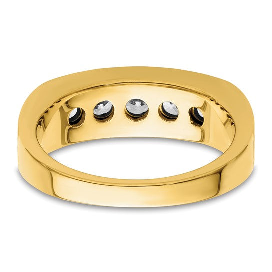 14K Lab Grown Diamond VS/SI GH, Black Rhodium Men's Ring