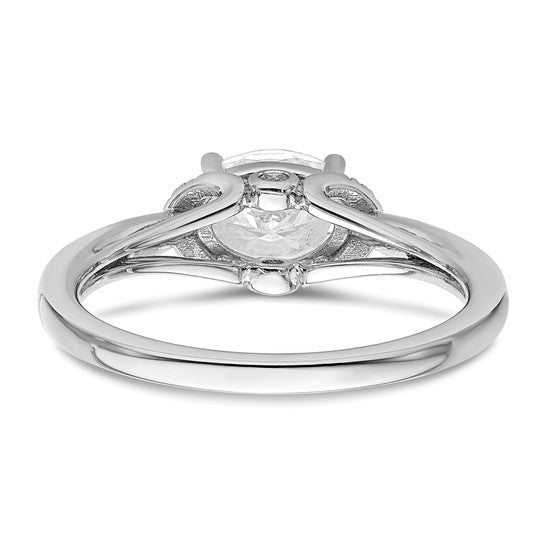 14K White Gold Lab Grown Diamond VS/SI GH, Semi-mount Engagement Rin