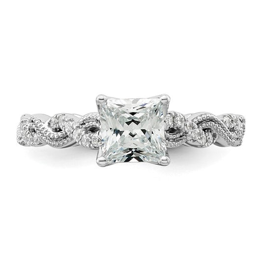 14K White Gold Lab Grown Diamond VS/SI GH, Semi-mount Engagement Rin