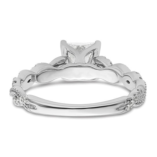 14K White Gold Lab Grown Diamond VS/SI GH, Semi-mount Engagement Rin