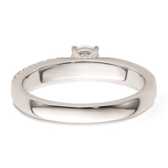 Two Promises 14k White Gold Diamond Complete Engagement Ring