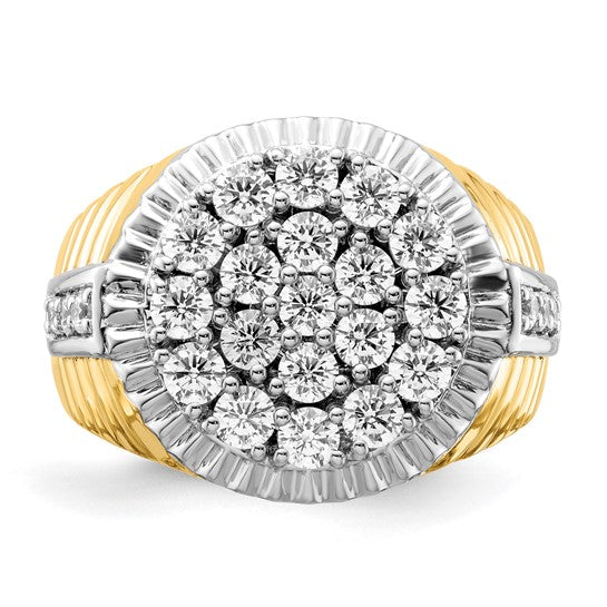 10k Two-tone Lab Grown Diamond Men's Ring