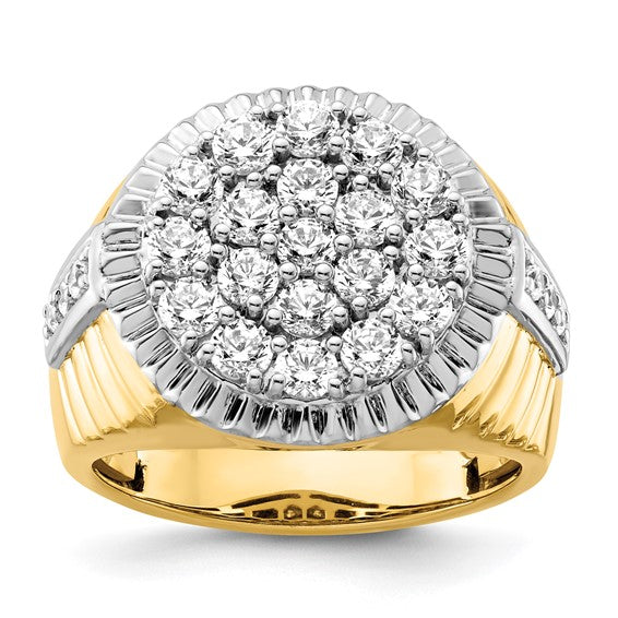 10k Two-tone Lab Grown Diamond Men's Ring