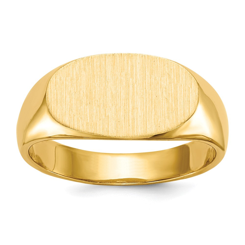 14k 13.5x7.0mm Closed Back Signet Ring