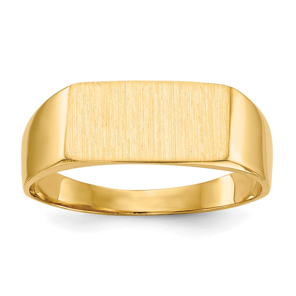 10k 12.5x6.5mm Closed Back Signet Ring