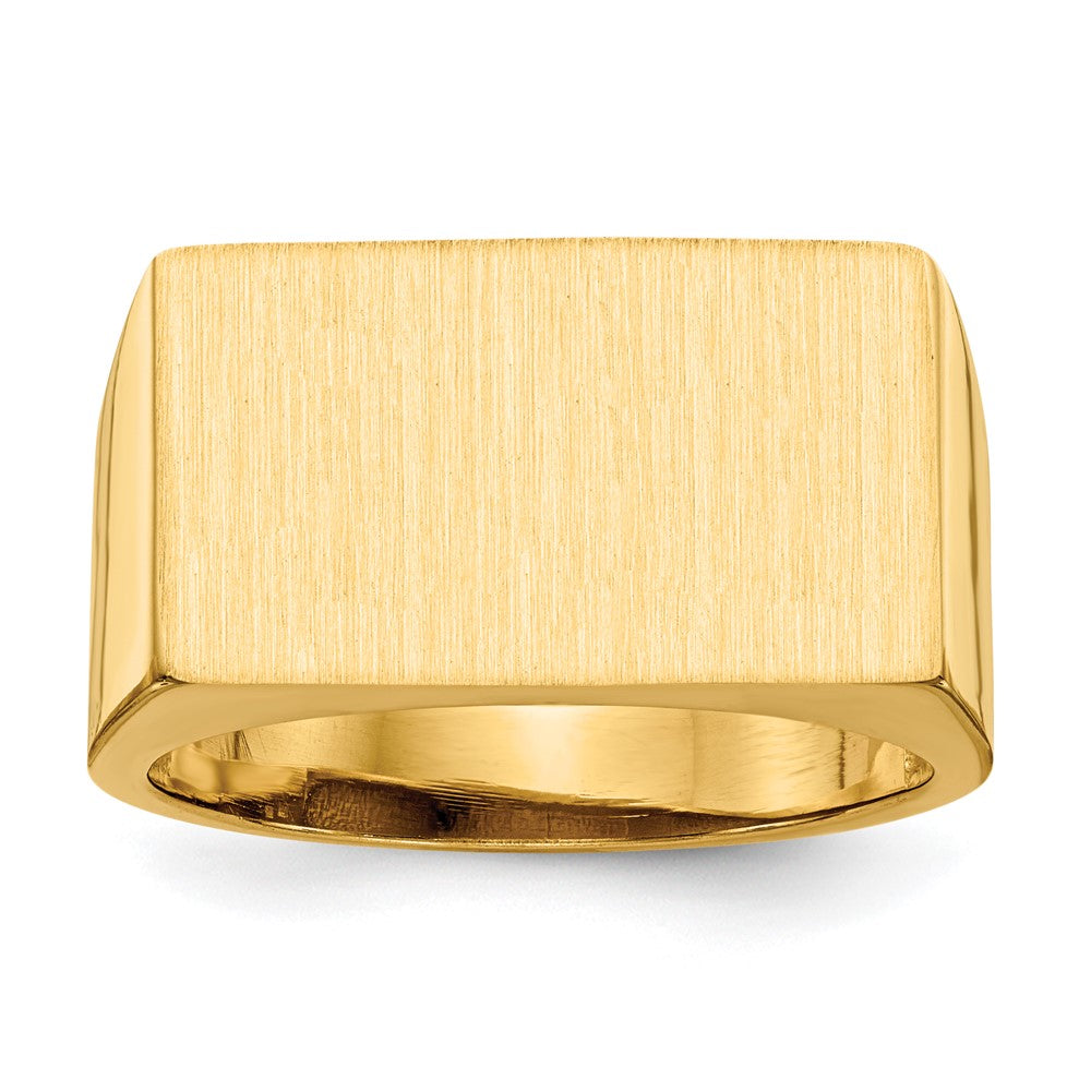 14k 18.0x11.0mm Open Back Mens Signet Ring