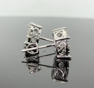 10K WHITE GOLD 1.25 CARAT MENS WOMENS 9 MM 100% GENUINE DIAMONDS EARRING STUDS