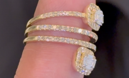 10K SOLID YELLOW GOLD 1 CARAT NATURAL DIAMONDS WOMEN RING