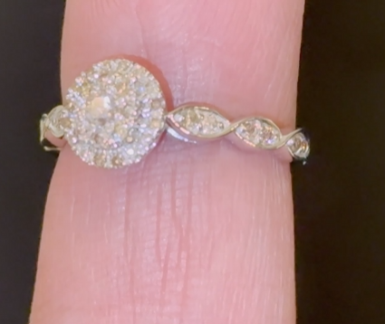 .50 CARAT NATURAL DIAMOND STERLING SILVER ENGAGEMENT BRIDAL WEDDING RING