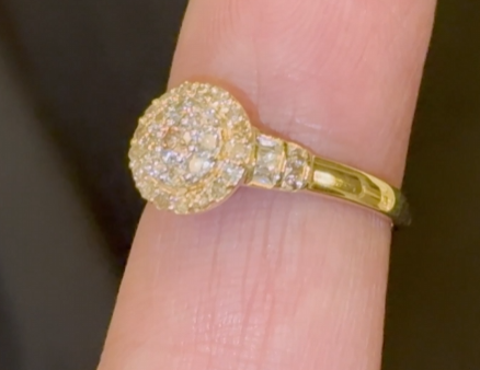 10K YELLOW GOLD .60 CARAT WOMEN REAL DIAMOND ENGAGEMENT RING WEDDING RING BRIDAL